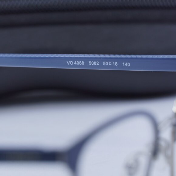 🕶️ New Vogue VO4088 5082 Eyeglasses - Blue/Silver Frame 50mm - Picture 7 of 12